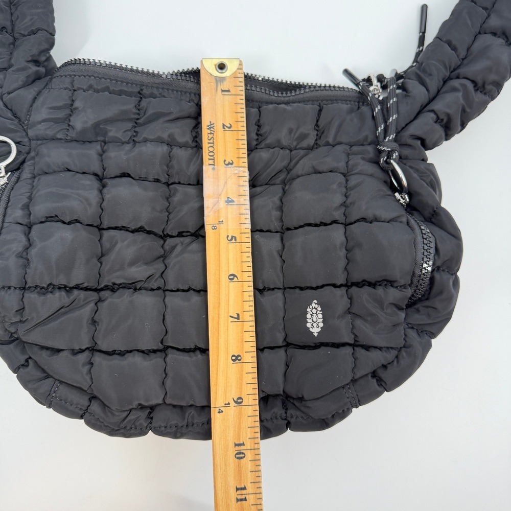 Free People FP Movement Baby Carryall Black Quilted Puffer Bag Padded Strap - Picture 9 of 10